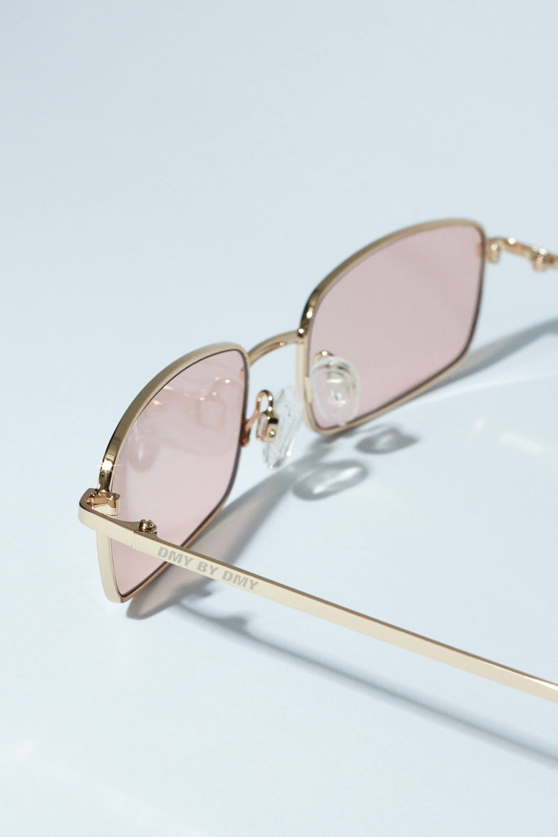 Olsen (Pink Lens) Rectangular Sunglasses Sunglasses DMY BY DMY 